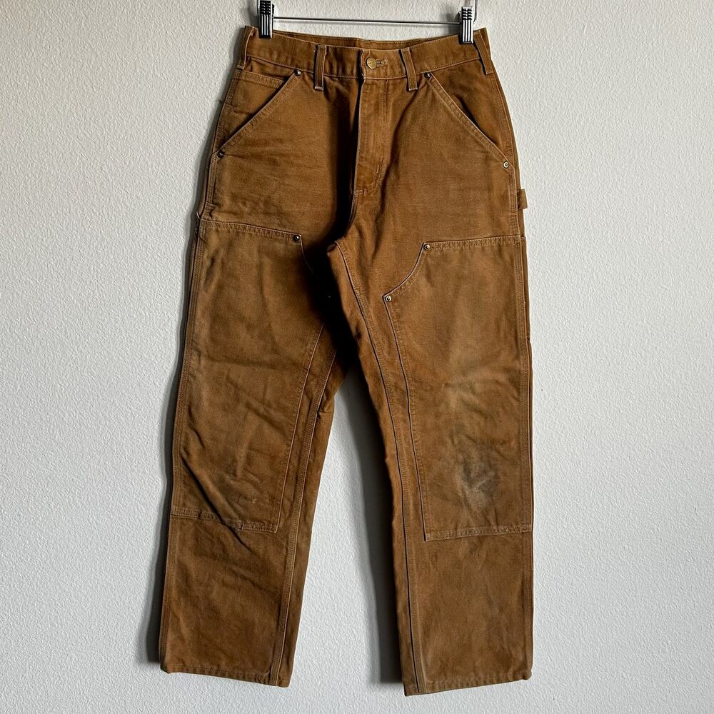 Carhartt B01 BRN brown double knee work wear carpenter pants